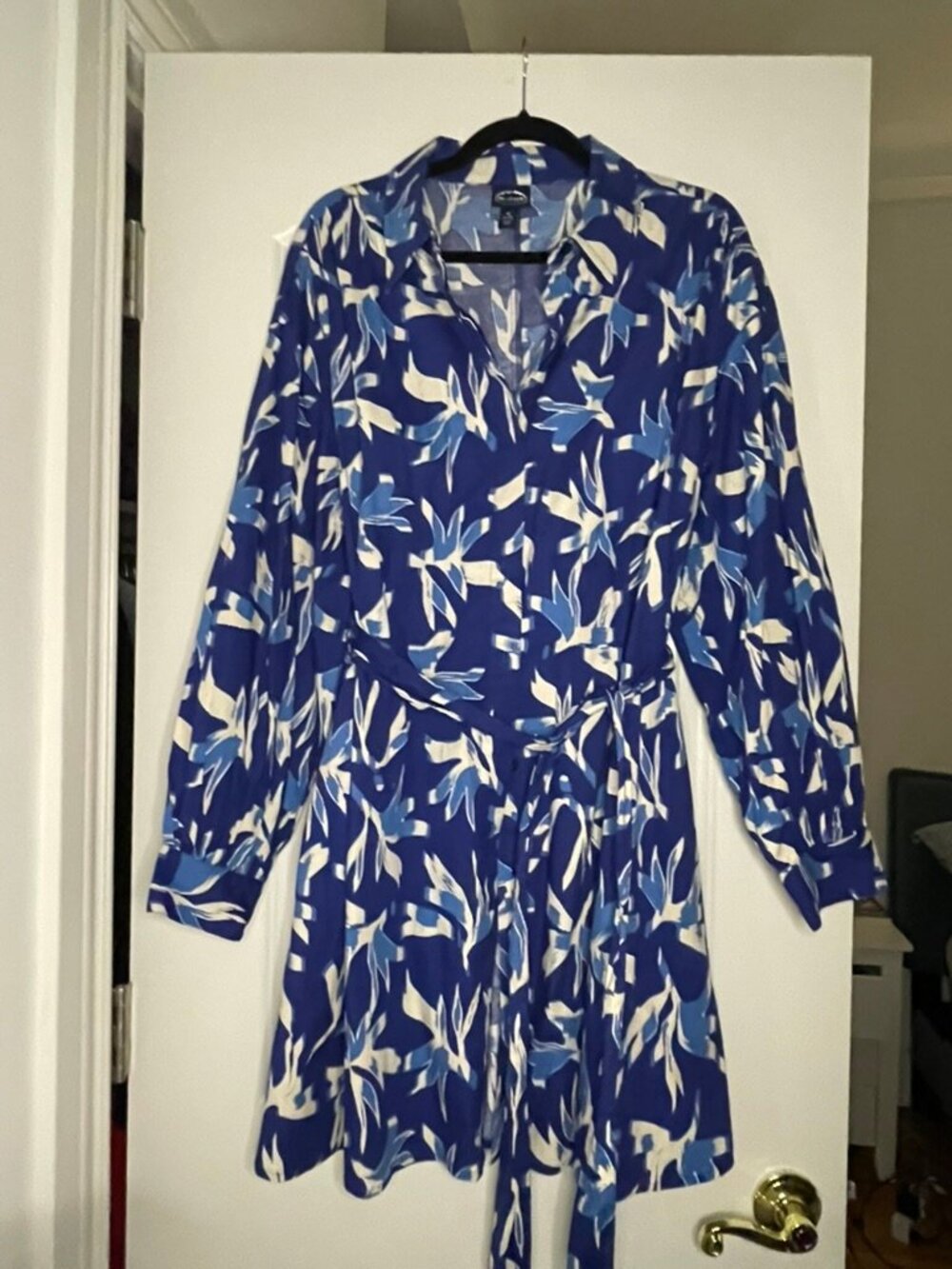 Scoop for Walmart Women's Balloon Sleeve Poplin Shirtdress with Pockets